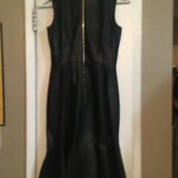 BRAND NEW!! Calvin Klein Black Leather Dress - Picture 9 of 10